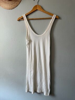 James Perse White Tank Dress Minimalist Slip Size 3 (L)